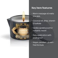 Kama Sutra Ignite Massage Candle — Vanilla Sandalwood